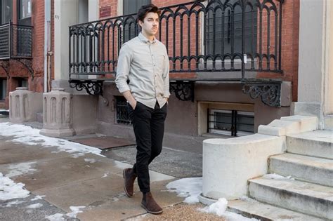 brown boot with black pants|black pants brown shoes casual.